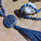Mala in Dumortierite, Pietra Guru Sodalite, Rame