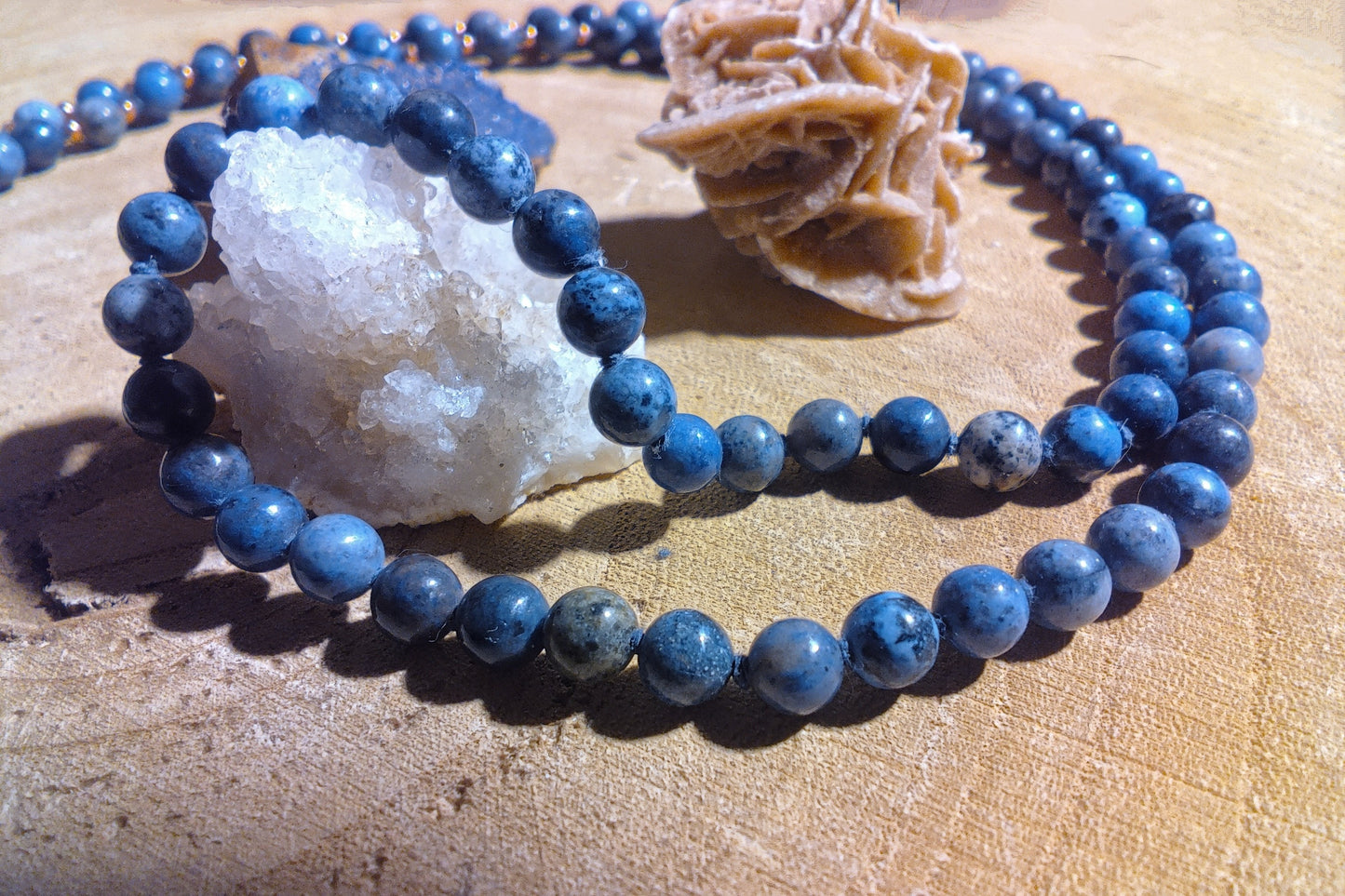 Mala in Dumortierite, Pietra Guru Sodalite, Rame