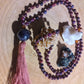 Mala in Lepidolite, Pietra guru Ametista, Rame