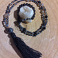Mala 108 perle di Cordierite, Onice, Labradorite, Pietra Guru Lepidolite, rame