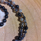 Mala 108 perle di Cordierite, Onice, Labradorite, Pietra Guru Lepidolite, rame