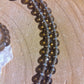 Mala da meditazione 108 perle Quarzo Fumè, pietra guru Quarzo Fumè, rame