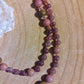 Mala 108 perle di Rodonite, Unakite, Lepidolite, Pietra Guru Ametista, rame