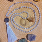 Mala da meditazione in Ametista lavanda, ametista, 108 perle, Perla Guru in ametista