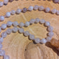 Mala da meditazione in Ametista lavanda, ametista, 108 perle, Perla Guru in ametista