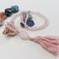 Mala in Quarzo rosa, Pietra Guru Quarzo rosa, Rame