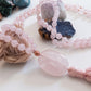 Mala in Quarzo rosa, Pietra Guru Quarzo rosa, Rame