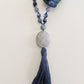 Mala in Sodalite, Pietra Guru Agata botswana, Rame