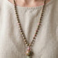 Mala 108 perle in Unakite, Rodonite, Pietra Guru Unakite e Rame