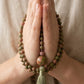 Mala 108 perle in Unakite, Rodonite, Pietra Guru Unakite e Rame