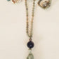 Mala da meditazione in Labradorite, Agata e Rame – 108 perle