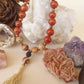 Bracciale Mala in Diaspro Rosso, Diaspro Paesaggio e Pietra Lavica – 18 pietre naturali
