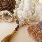 Bracciale Mala in Amazzonite, Occhio di tigre, Occhio di falco e Pietra Lavica – 18 pietre naturali