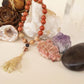 Bracciale Mala in Diaspro Rosso, Diaspro Paesaggio e Pietra Lavica – 18 pietre naturali