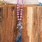 la madregea mala con 108 perle di kunzite pietra guru fluorite rame