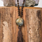 mala 108 pietre naturali in bronzite prezioso strumento per meditare tenendo conto dei Mantra durante la pratica   