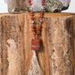 mala prezioso strumento per meditare tenendo conto dei Mantra durante la pratica 108 pietre naturali in diaspro rosso, diaspro dalmata, diaspro brecciato e rame 