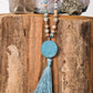 mala prezioso strumento per la pratica della meditazione. 108 pietre fatta a mano in diaspro imperiale, pietra guru amazzonite e rame