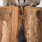 mala prezioso strumento per meditare tenendo conto dei Mantra durante la pratica in tormalina multicolore naturale 108 pietre perla guru in rame.  