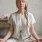 Mala collana da meditazione in Cristallo di Rocca, Pietra Guru Agata botswana, rame