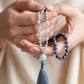 Mala in Dumortierite, Acquamarina, Pietra Guru Acquamarina, Rame