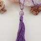 Mala collana 108 perle di Ametista e Lapislazzuli, Pietra Guru Ametista, Rame