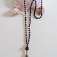 Mala da meditazione in Ossidiana dorata, Pietra Guru Ossidiana dorata, Rame