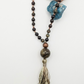Mala da meditazione in Ossidiana dorata, Pietra Guru Ossidiana dorata, Rame