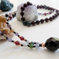 Mala 108 perle Tormalina naturale vari colori e Onice, Pietra Guru Onice, Rame
