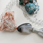 Mala collana da meditazione in Cristallo di Rocca, Pietra Guru Agata botswana, rame
