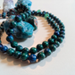 Mala collana da meditazione in Azzurrite, Rame