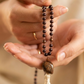 Mala in Bronzite, pietra guru in Bronzite, rame