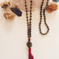 Mala da meditazione in Pietra Sangue di Drago, Agata Rossa, Labradorite e Rame – 108 perle