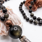 Mala da meditazione in Ossidiana dorata, Pietra Guru Ossidiana dorata, Rame