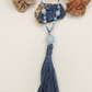 Mala in Dumortierite, Acquamarina, Pietra Guru Acquamarina, Rame