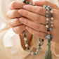 Mala 108 in Agata albero, Pietra guru Agata albero, Rame