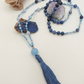 Mala in Dumortierite, Acquamarina, Pietra Guru Acquamarina, Rame