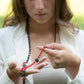 Mala da meditazione in Agata rossa e Pietra Lavica con Olio Essenziale – 108 perle