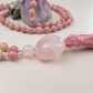 Mala 108 in Rodonite, Pietra Guru Quarzo rosa e Rame