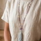Mala da meditazione 108 Quarzo Fumè, Tormalina vari colori, pietra guru Quarzo Fumé , rame