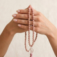 Mala 108 in Rodonite, Pietra Guru Quarzo rosa e Rame