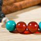 Agata rossa, turchese, lava, argento 925