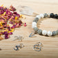 Labradorite, howlite, lava, argento 925, charms
