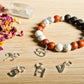 Howlite, diaspro brecciato, lava, argento 925, charms