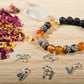 Diaspro zebrato, corniola, lava, argento 925, charms