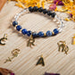 Sodalite, cristallo di rocca, lava, argento dorato 925, charms