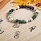 Agata muschiata, howlite, lava, argento 925, charms