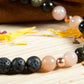 Pietra di luna, ossidiana dorata, lava, rame, charms
