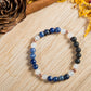 Sodalite, agata bianca, lava, rame