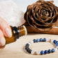 Sodalite, agata bianca, lava, rame